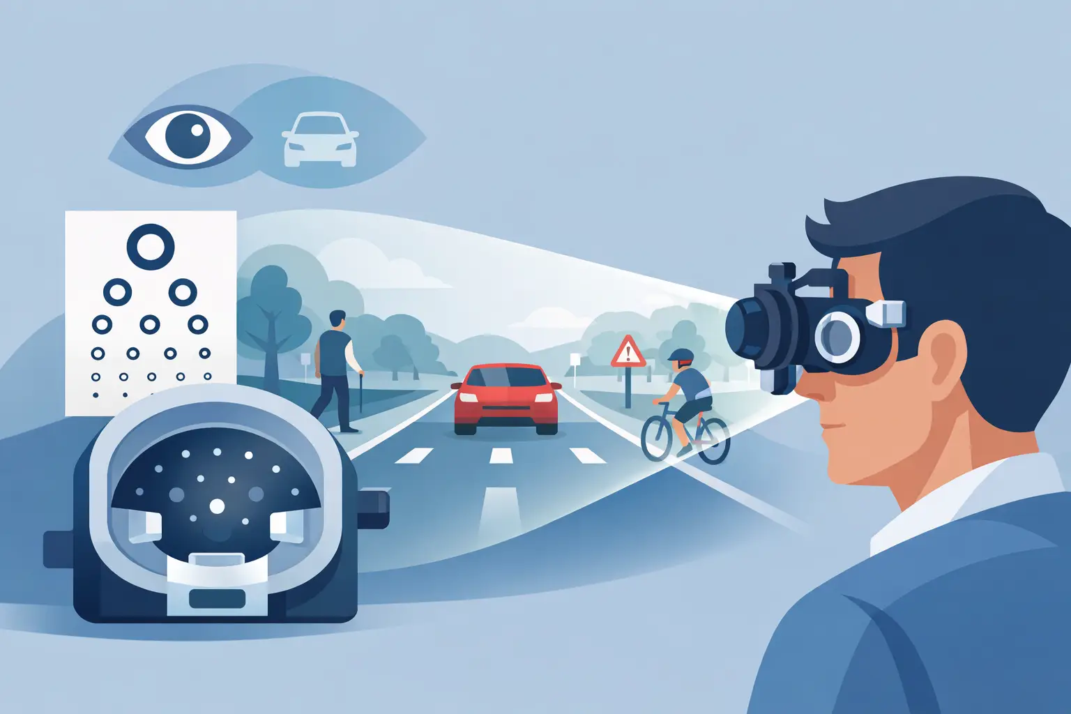 Campo visivo per patente: cosa controllano